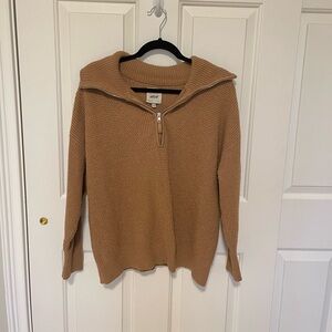 Aerie Oversized Zip-up Waffle Sweater Size S✨